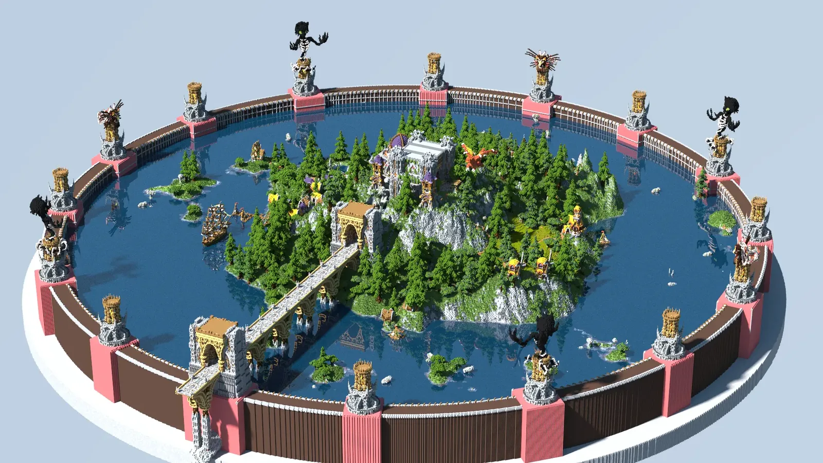 Spawn with a castle and dragon